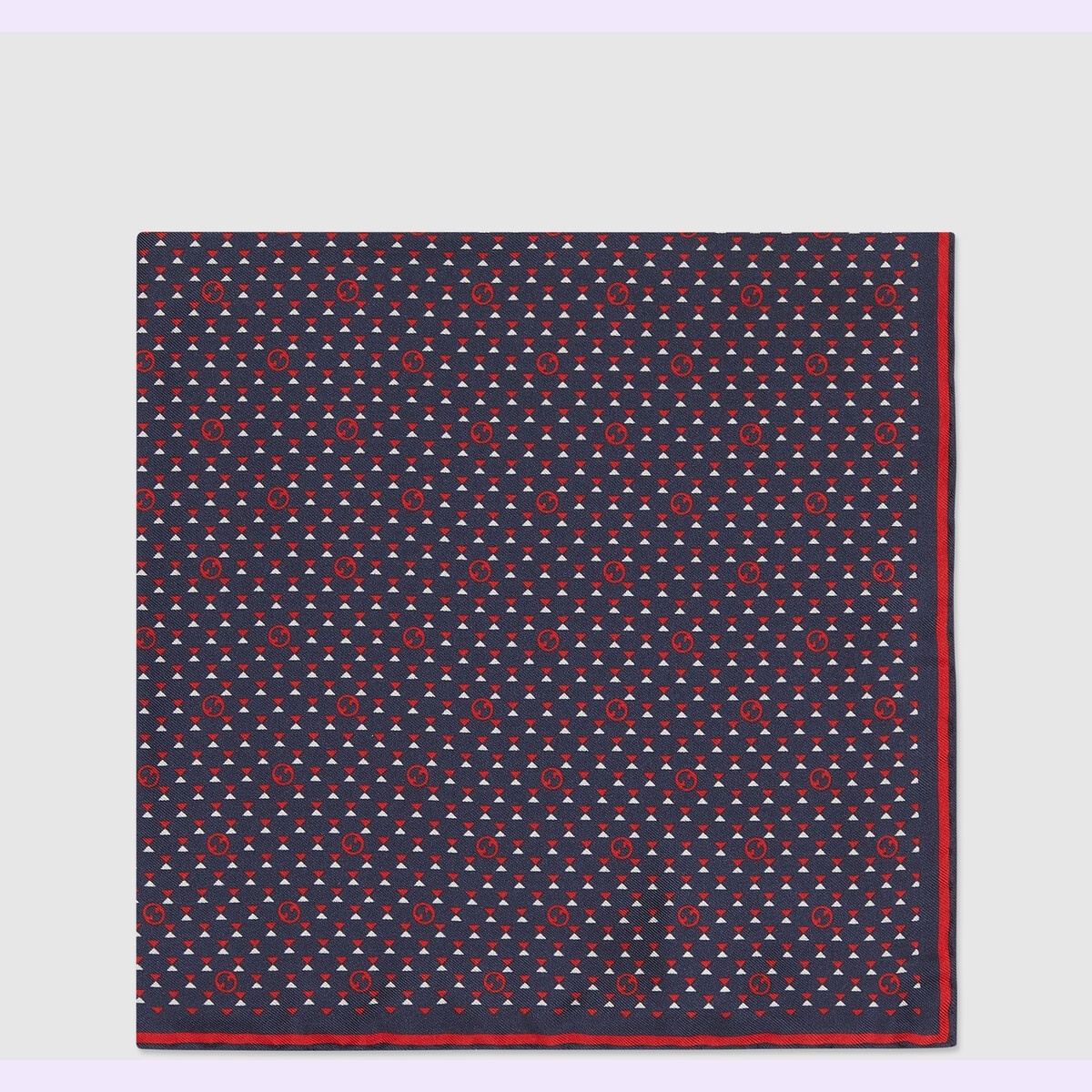 Round Interlocking G silk pocket square - 2