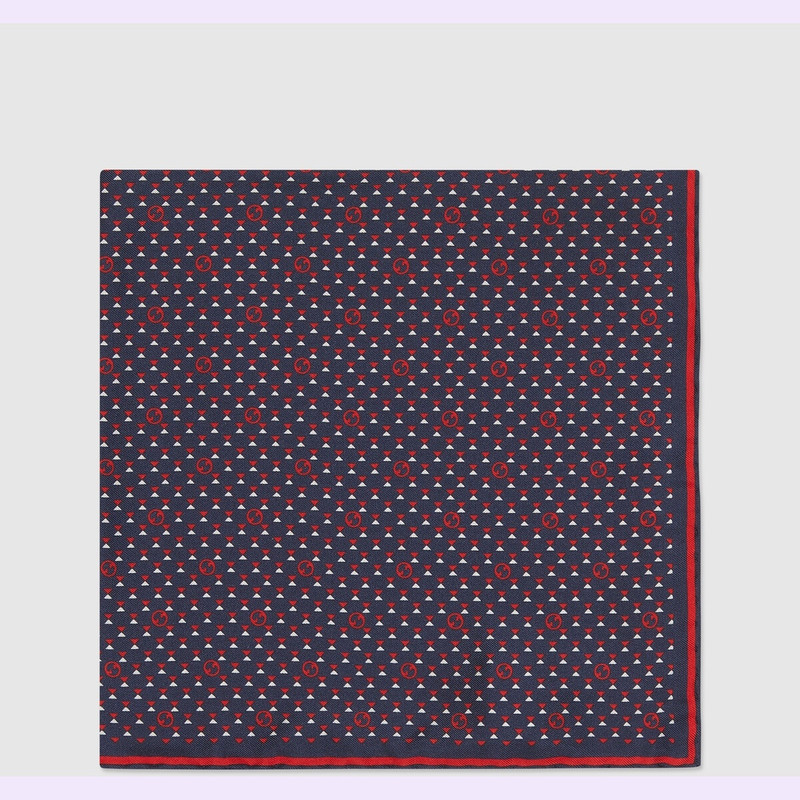 GUCCI Round Interlocking G silk pocket square outlook