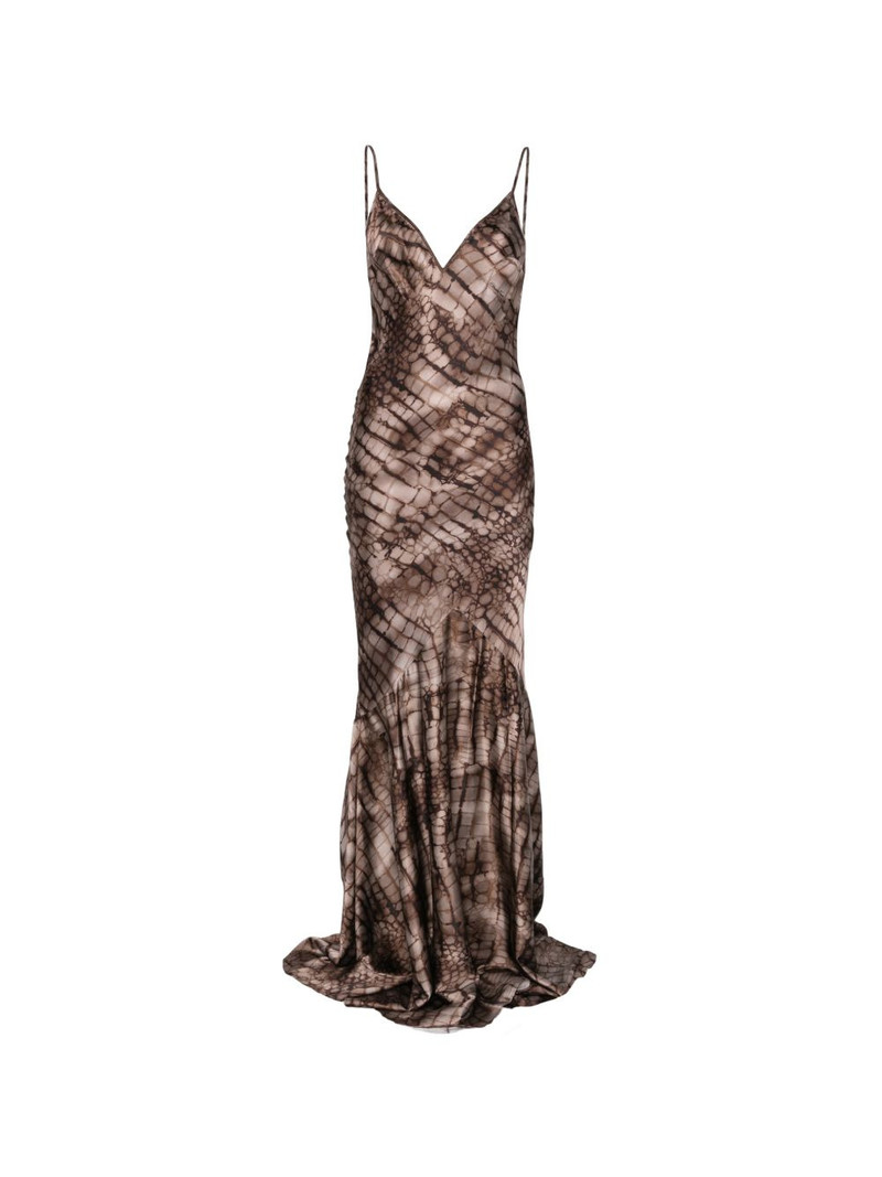 V-neck printed maxi dress 1
