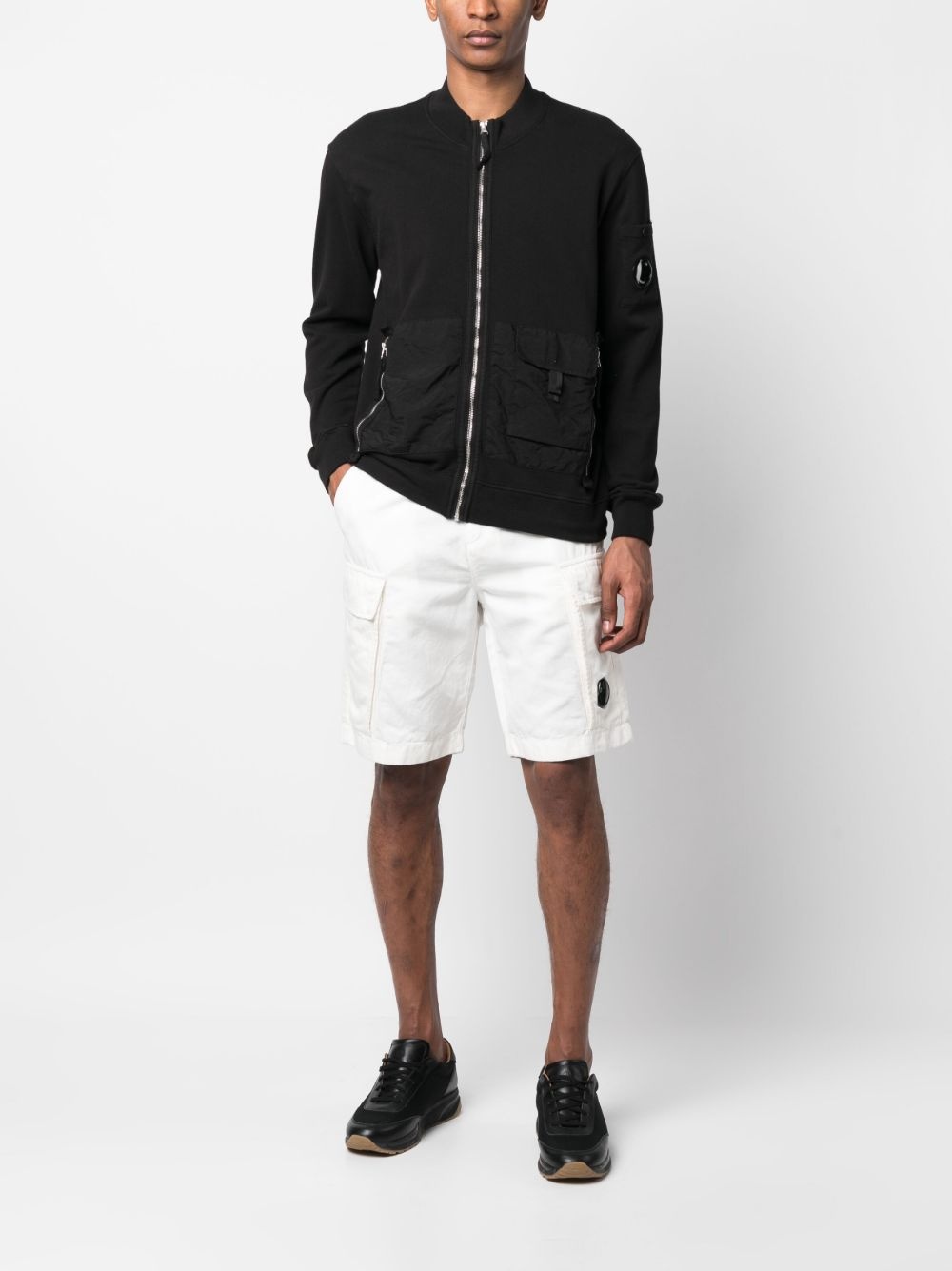 logo-plaque cargo shorts - 2