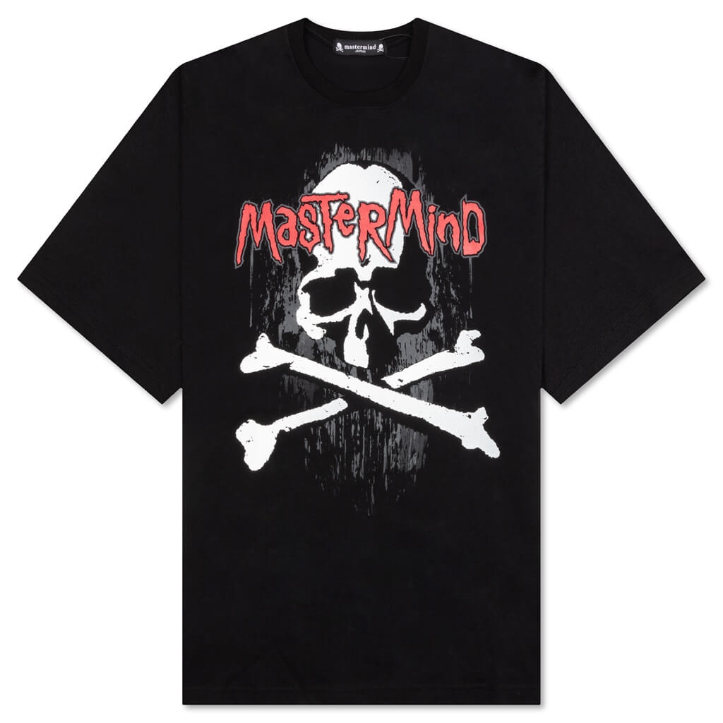 BLACK PRINTED T-SHIRT - BLACK - 1