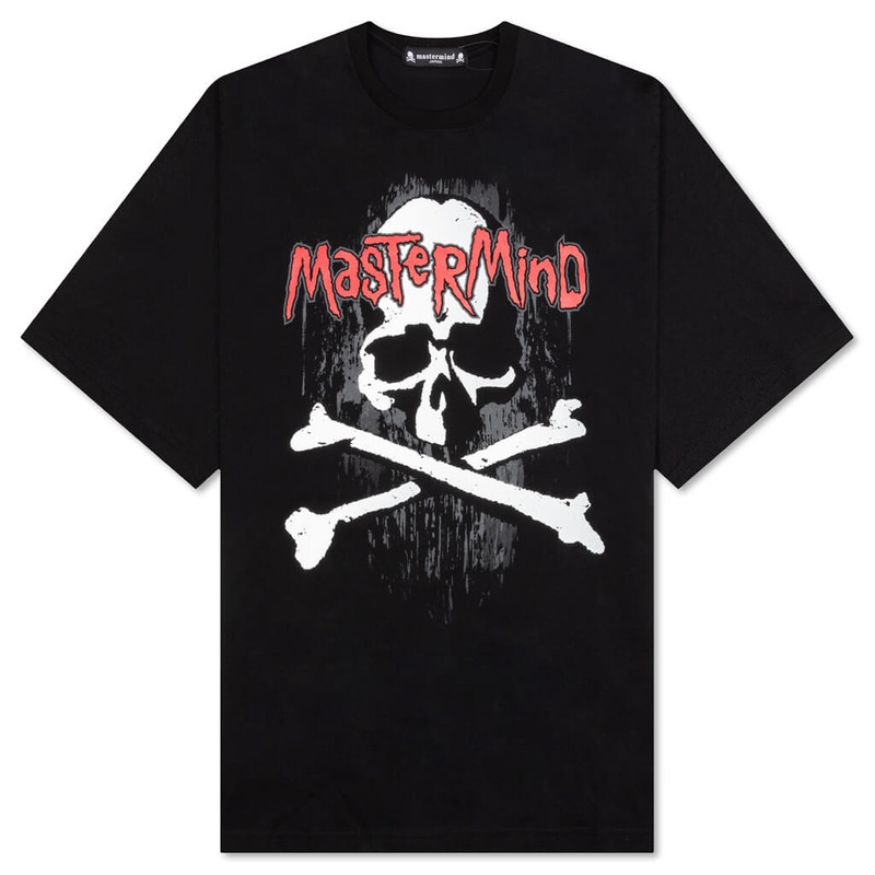 BLACK PRINTED T-SHIRT - BLACK 1