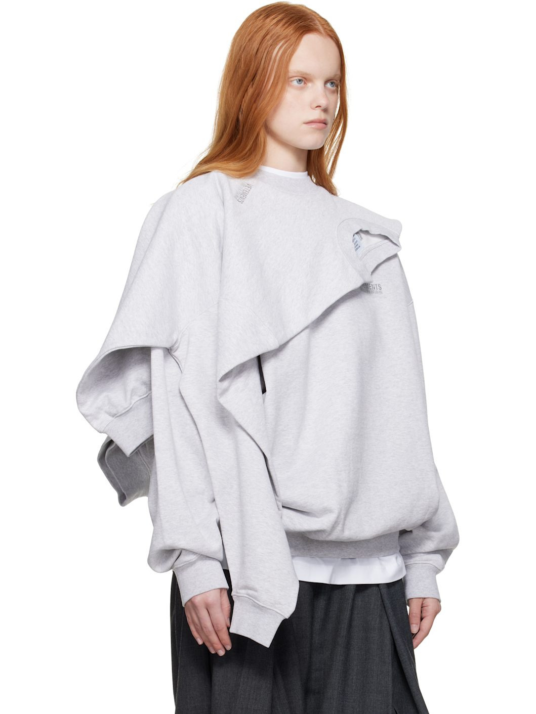 Gray Double Layered Sweatshirt - 2