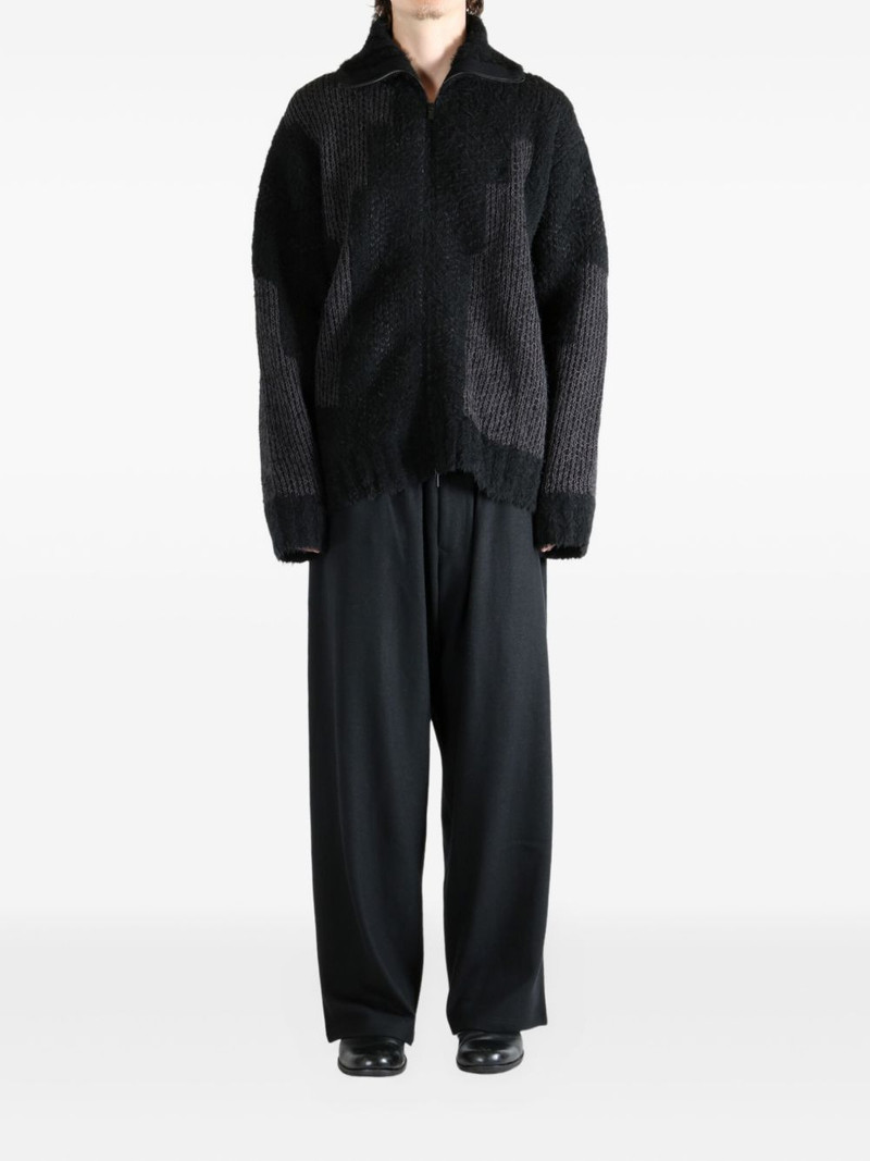 Yohji Yamamoto panelled zip-up coat outlook