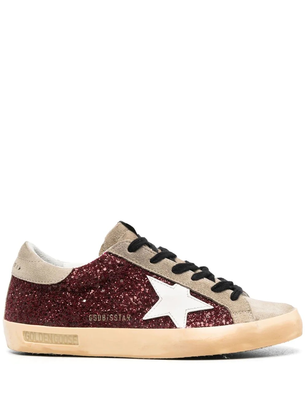 Golden Goose Superstar glitter-embellished low-top sneakers