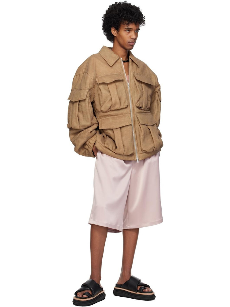 Dries Van Noten Brown Taffeta Jacket outlook