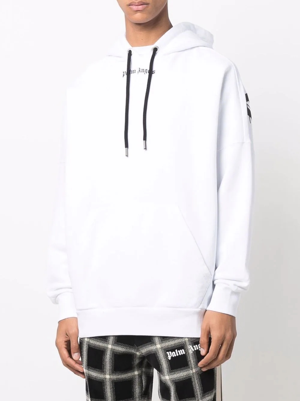 logo-print drawstring hoodie - 3