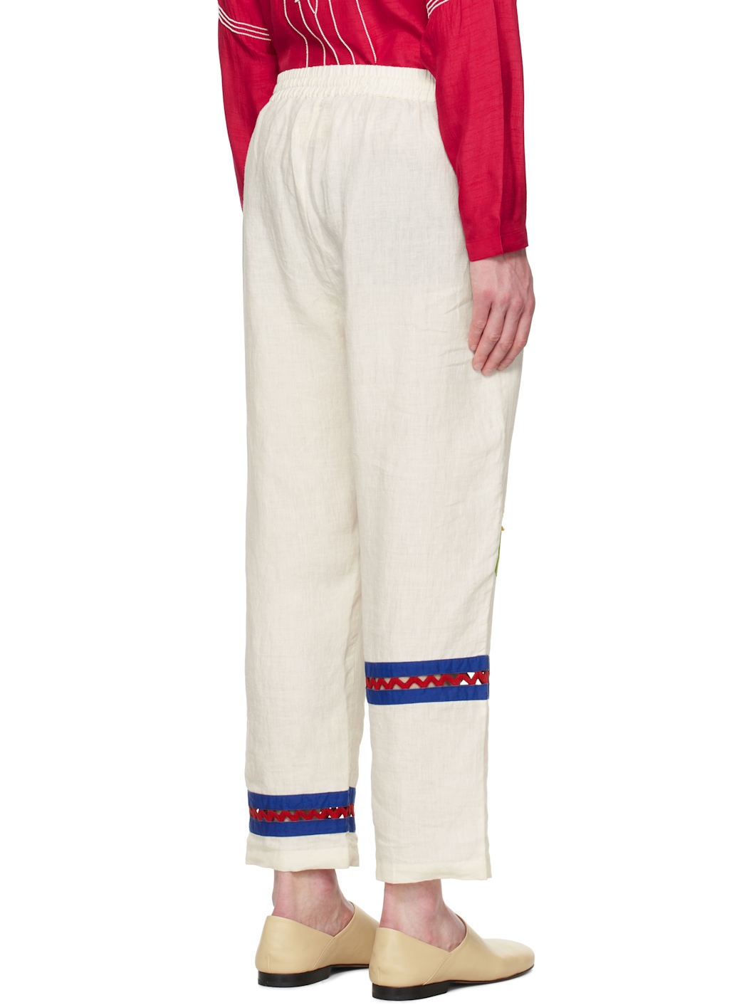 Off-White Applique Trousers - 3