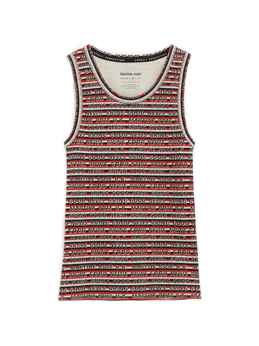 striped-pattern vest - 1