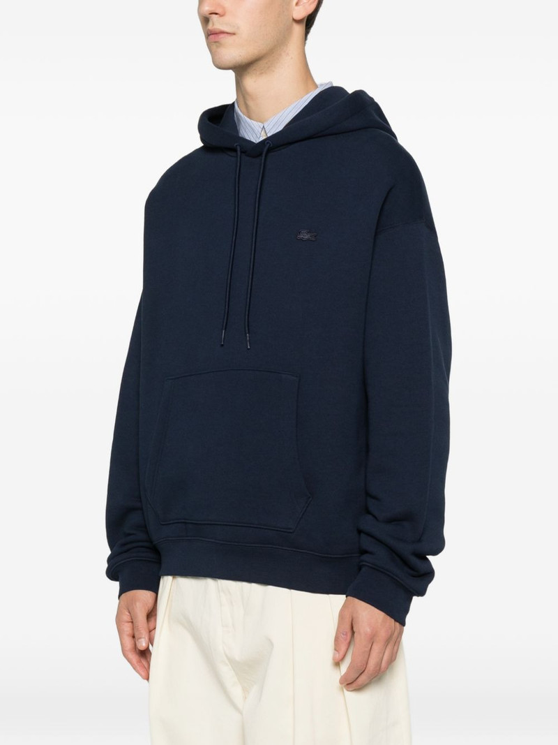 LACOSTE logo-patch drawstring hoodie outlook