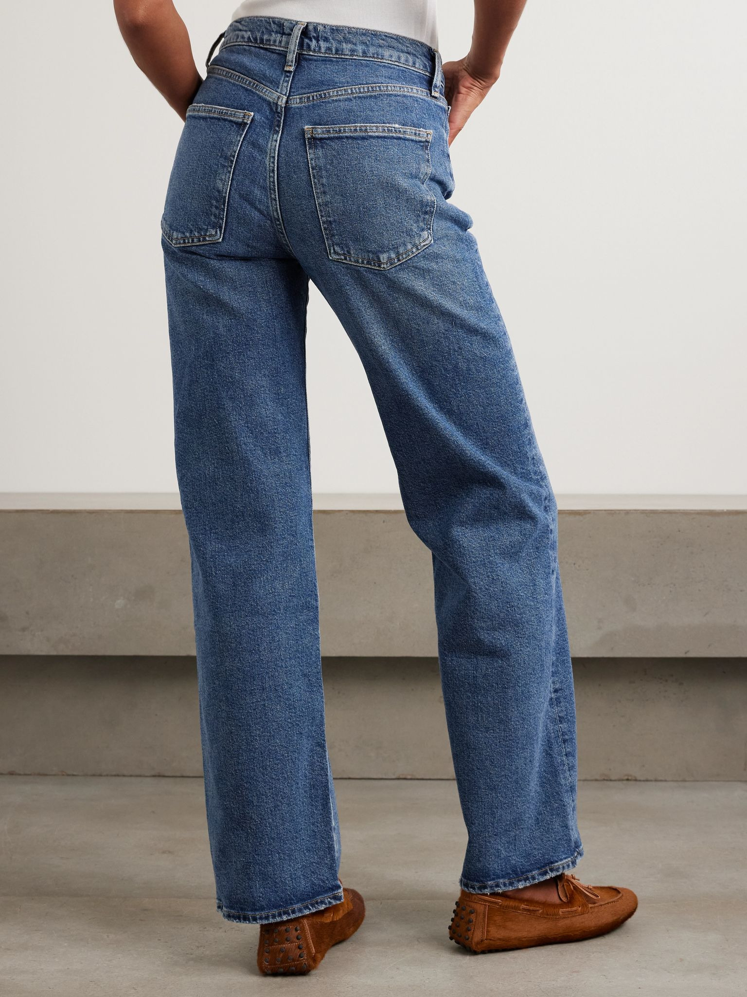 Harper mid-rise straight-leg jeans Mid denim - 4