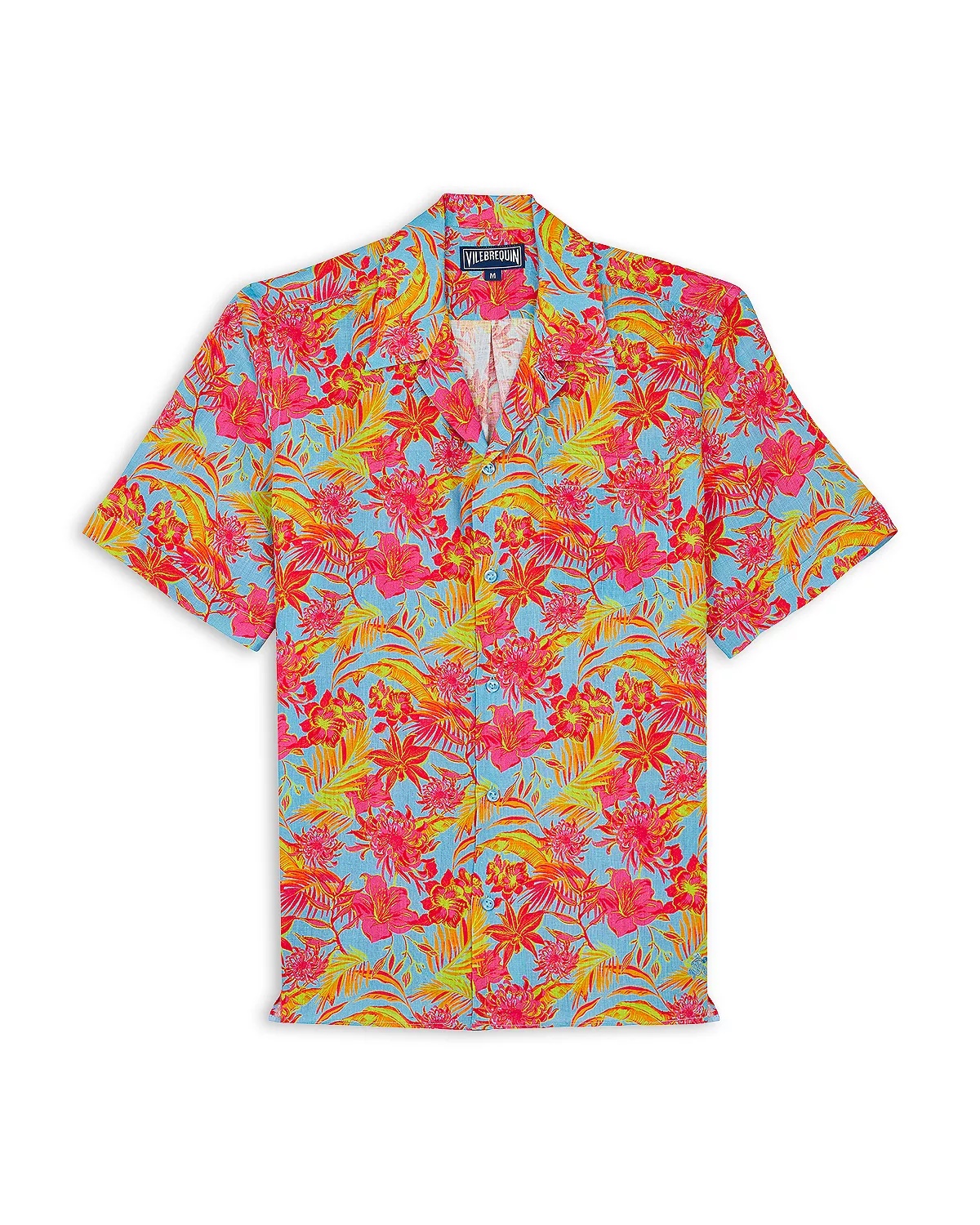 Charli Tahiti Flowers Print Linen Camp Shirt - 4