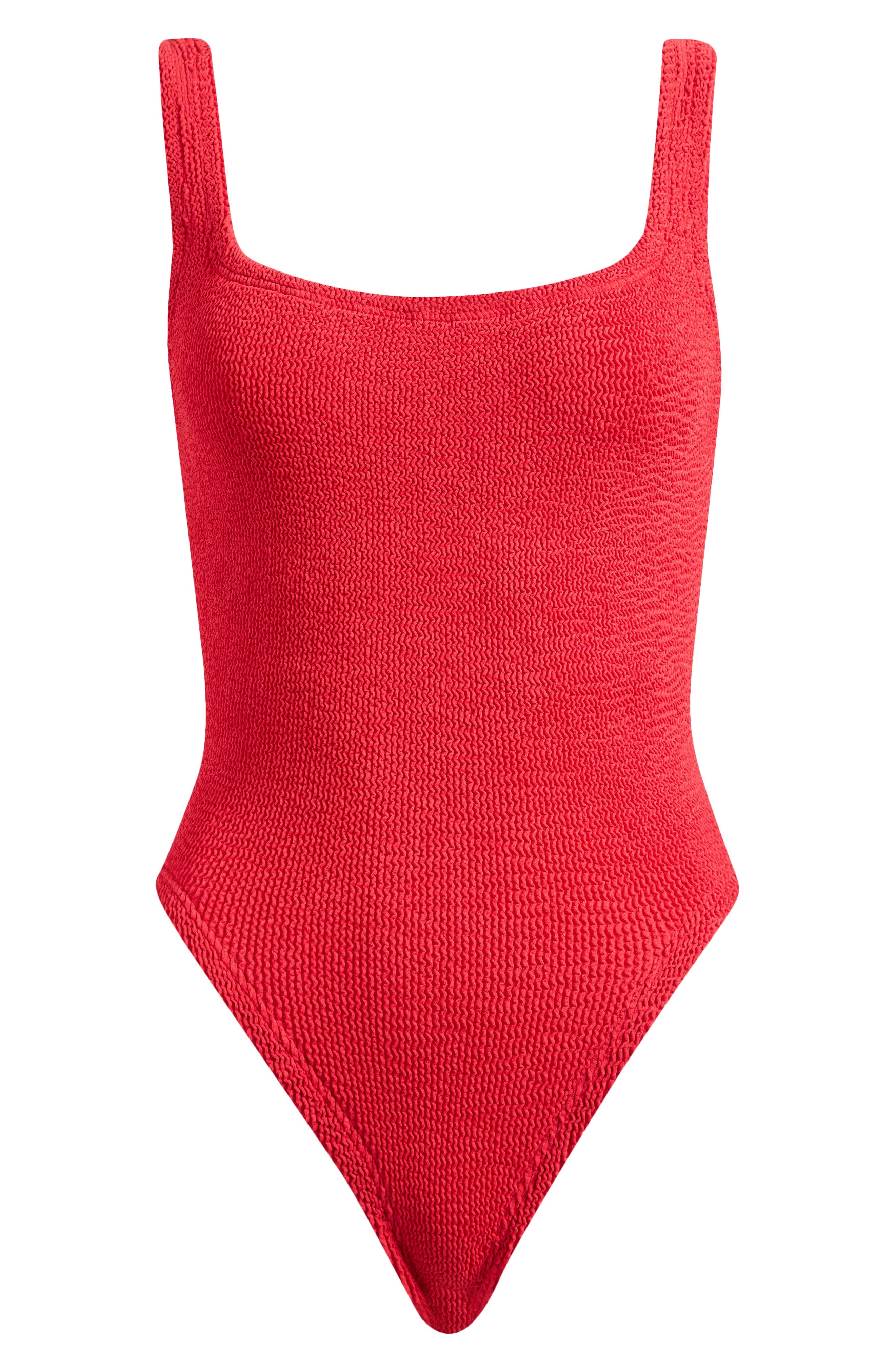 Hunza G Square Neck One-Piece Swimsuit in Red at Nordstrom - 6