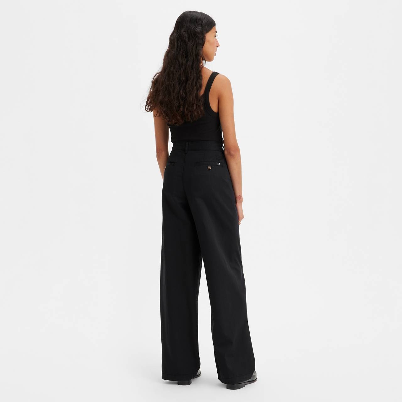 HIGH RISE PLEATED BAGGY TROUSER PANTS - 5