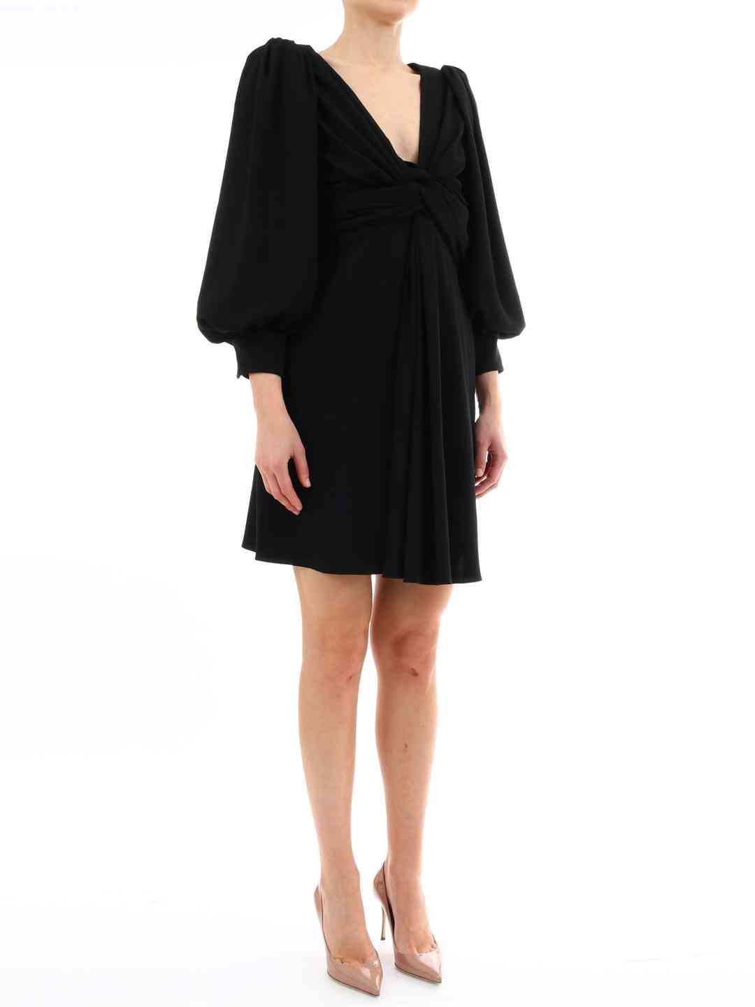 Celine Women Wrap Dress Black - 2