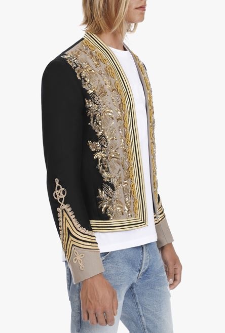 Black spencer jacket with gold embroidery - 9