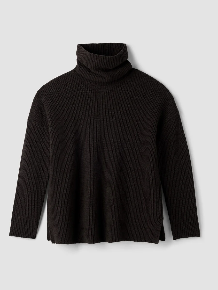 Recycled Wool Cashmere Turtleneck Top - 1