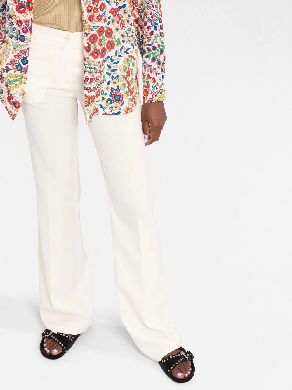 high-waisted wide-leg trousers - 5