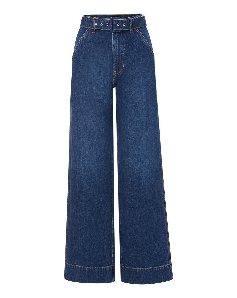 TAYLOR BELTED WIDE-LEG JEAN - 1