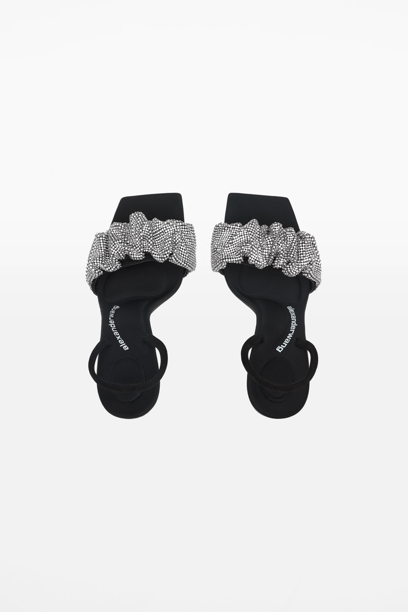 JULIE CRYSTAL SCRUNCHIE SANDAL IN CRYSTAL 5