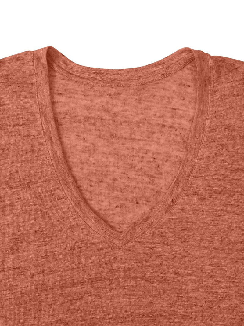 Cara long-sleeve V-neck T-shirt 4