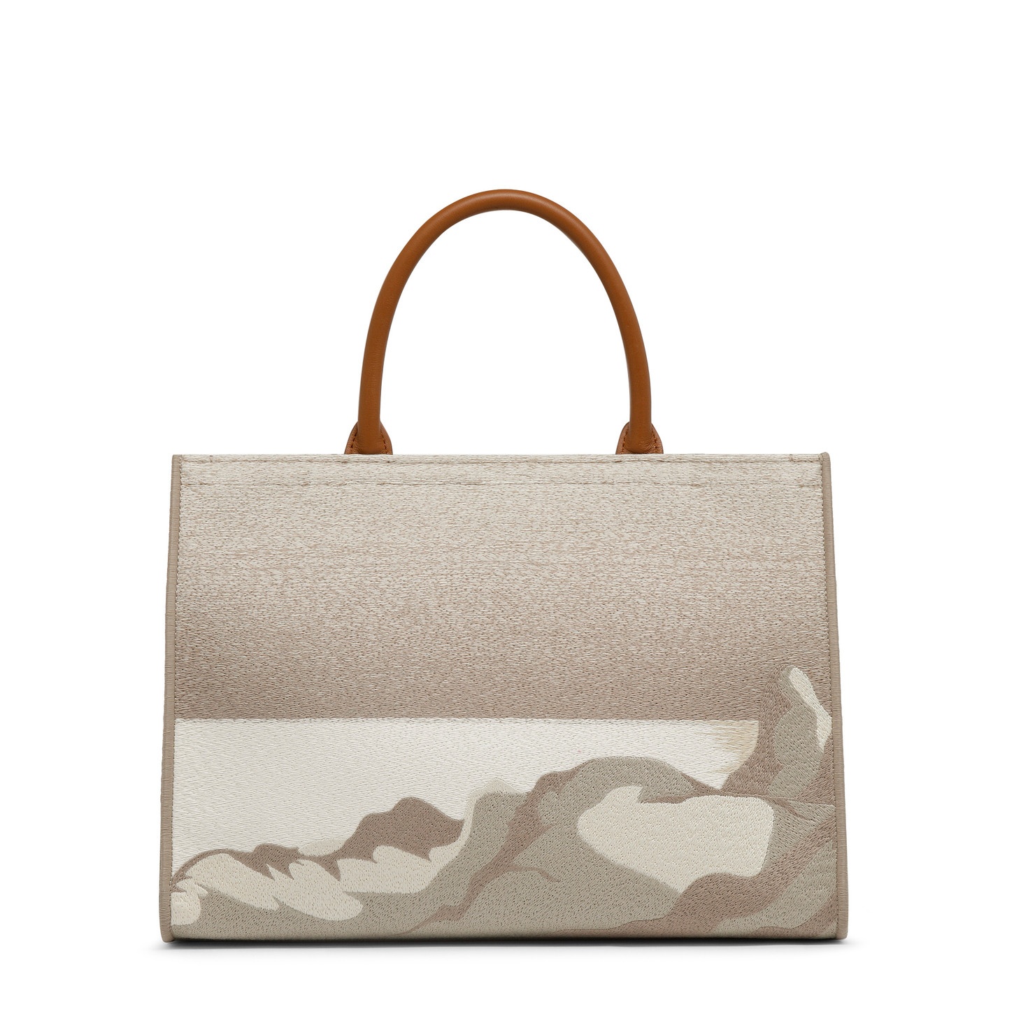 Beige fabric medium tote bag - 4