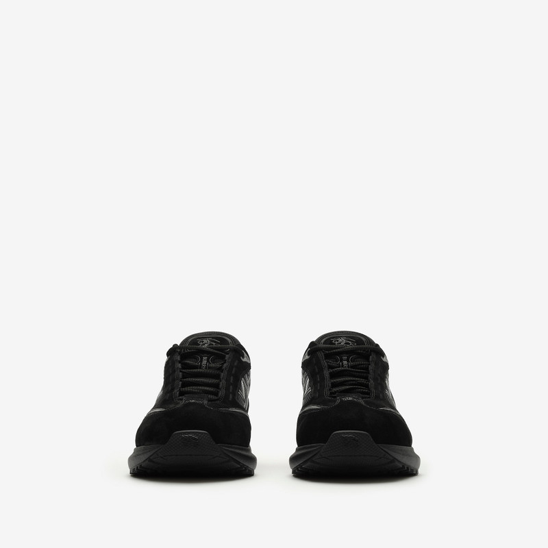 Burberry Nylon, Suede and Leather Eclipse Sneakers outlook