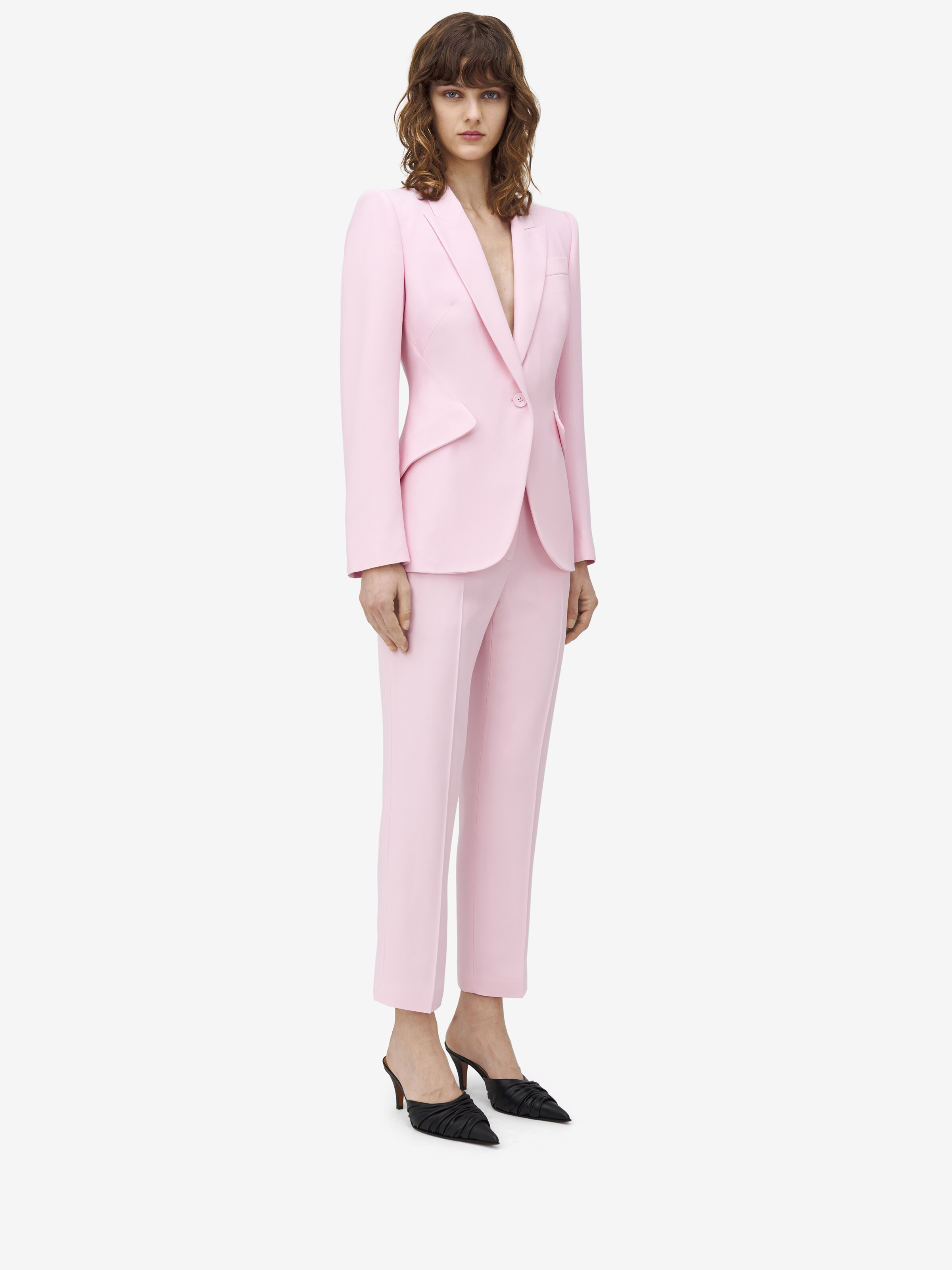Peak Shoulder Leaf Crepe Jacket - 3