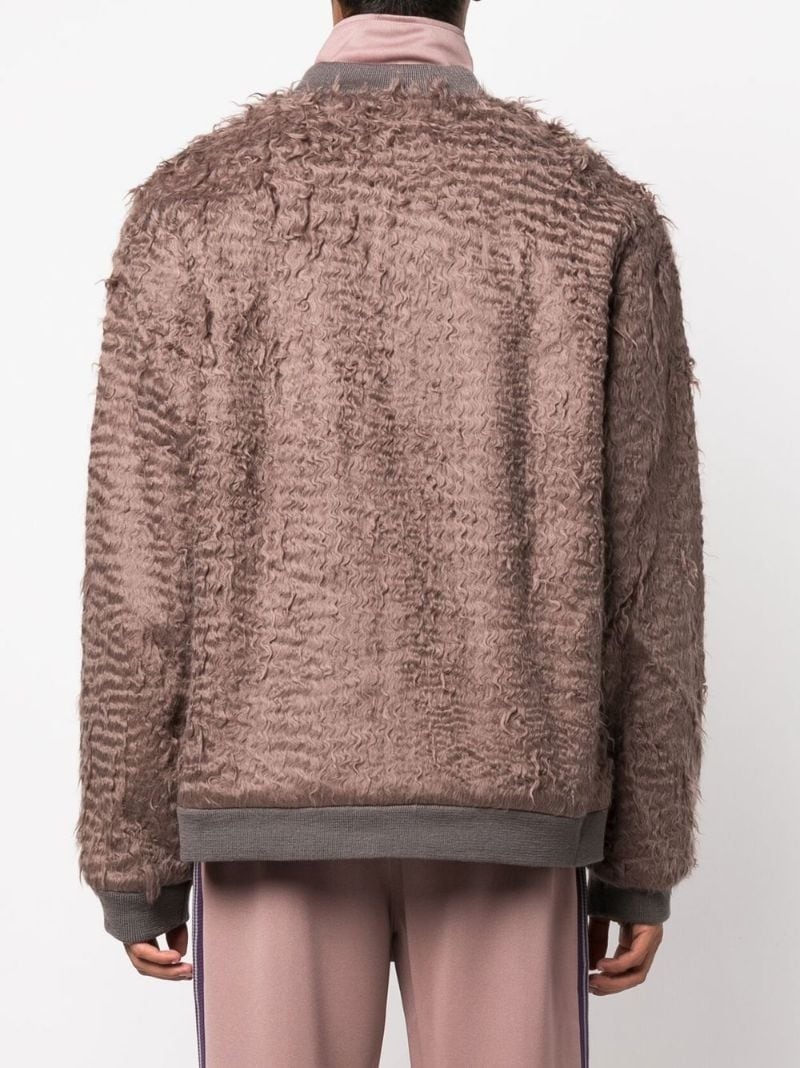 faux-fur bomber jacket - 4