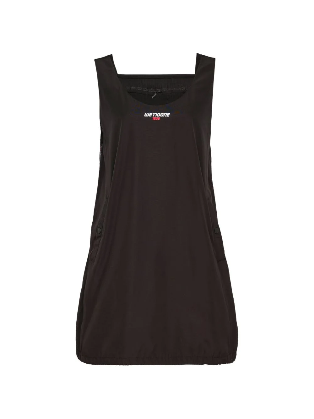 layered logo-print dress - 1