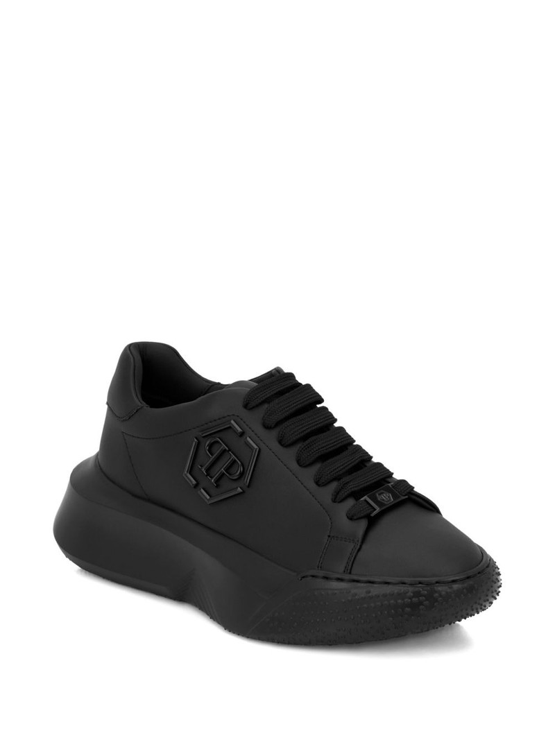 PHILIPP PLEIN x New Basic Hexagon leather trainers outlook