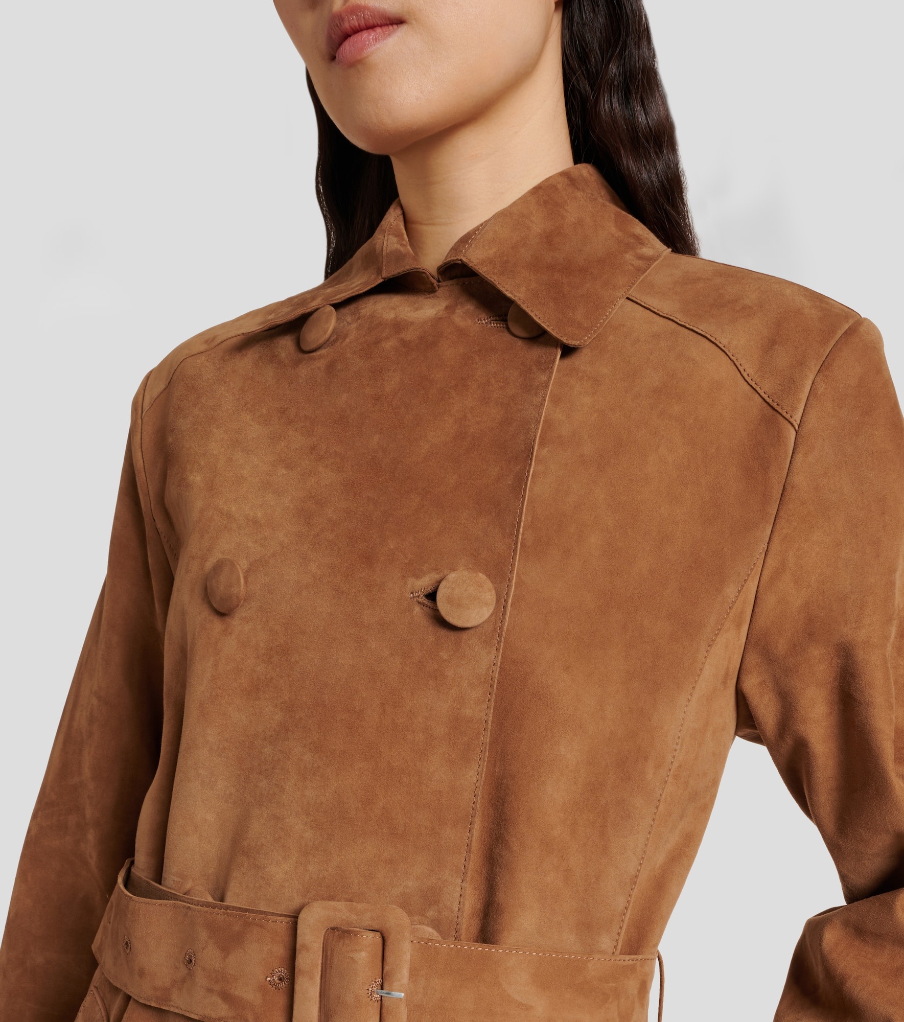 Tate suede trench coat - 4