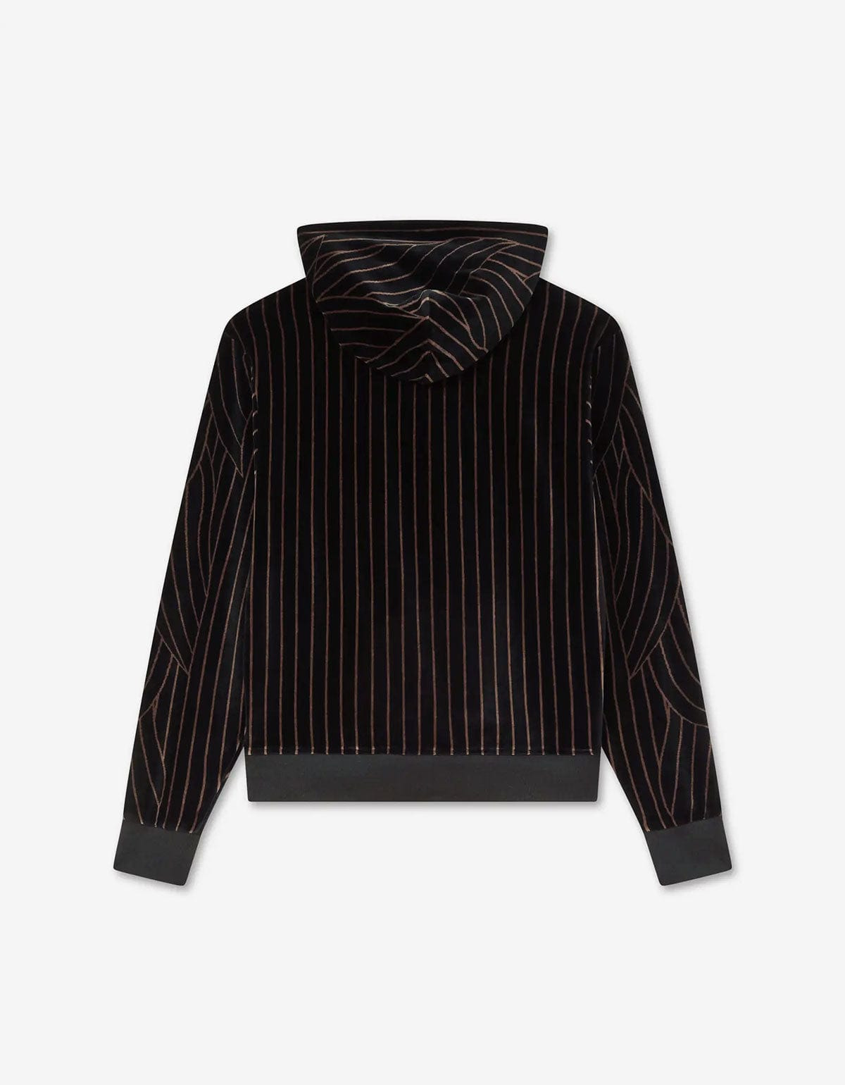 Kenzo Leaf Stripe Black Zipped Velvet Hoodie - 2