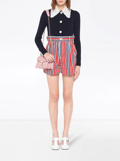 Miu Miu lace collar cardigan outlook