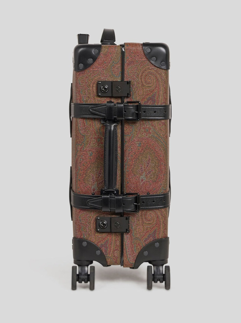 Etro ETRO X GLOBE-TROTTER LARGE ARNICA AND LEATHER CARRY-ON WITH BUCKLES outlook