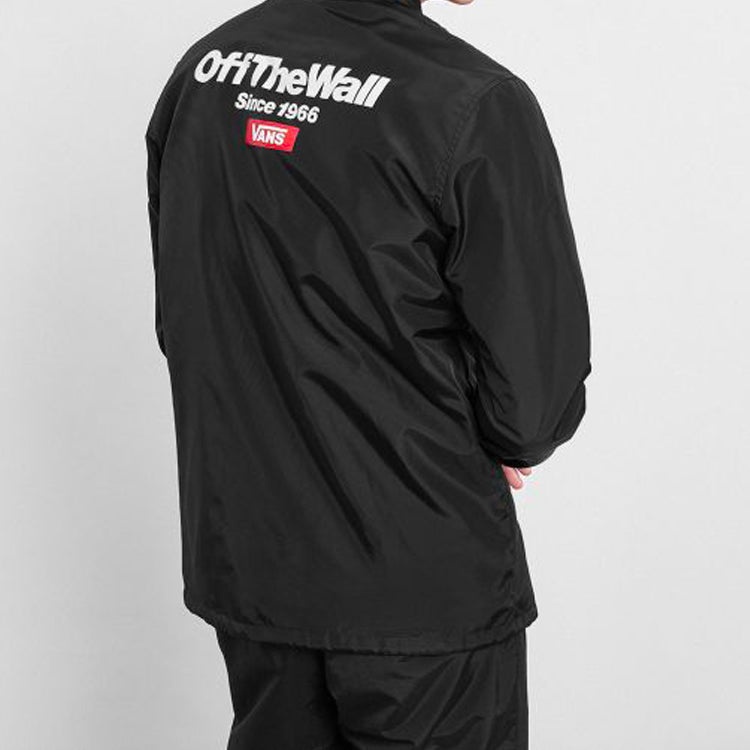 Vans Back Alphabet Logo Printing Jacket Couple Style Black VN0A489UBLK - 4