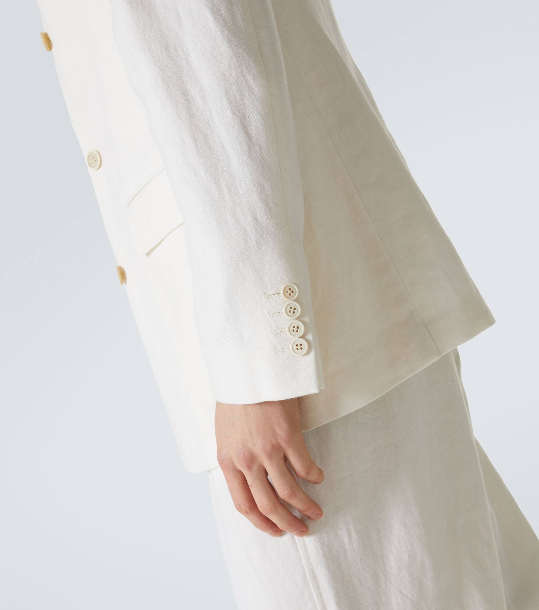 Linen, wool, silk, and cashmere blazer - 7