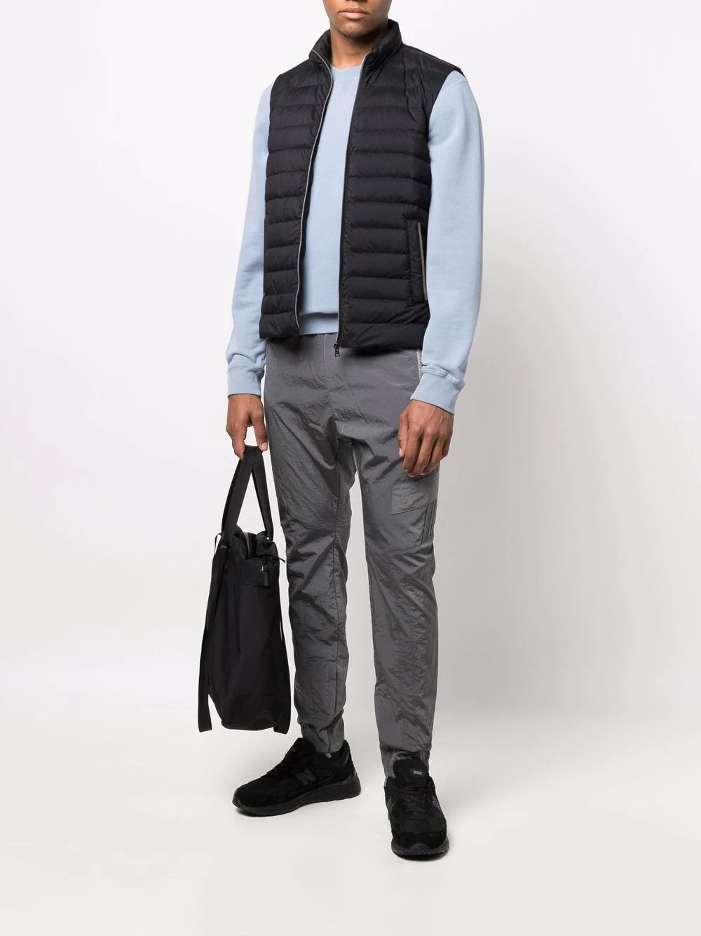 high-neck padded down gilet - 2