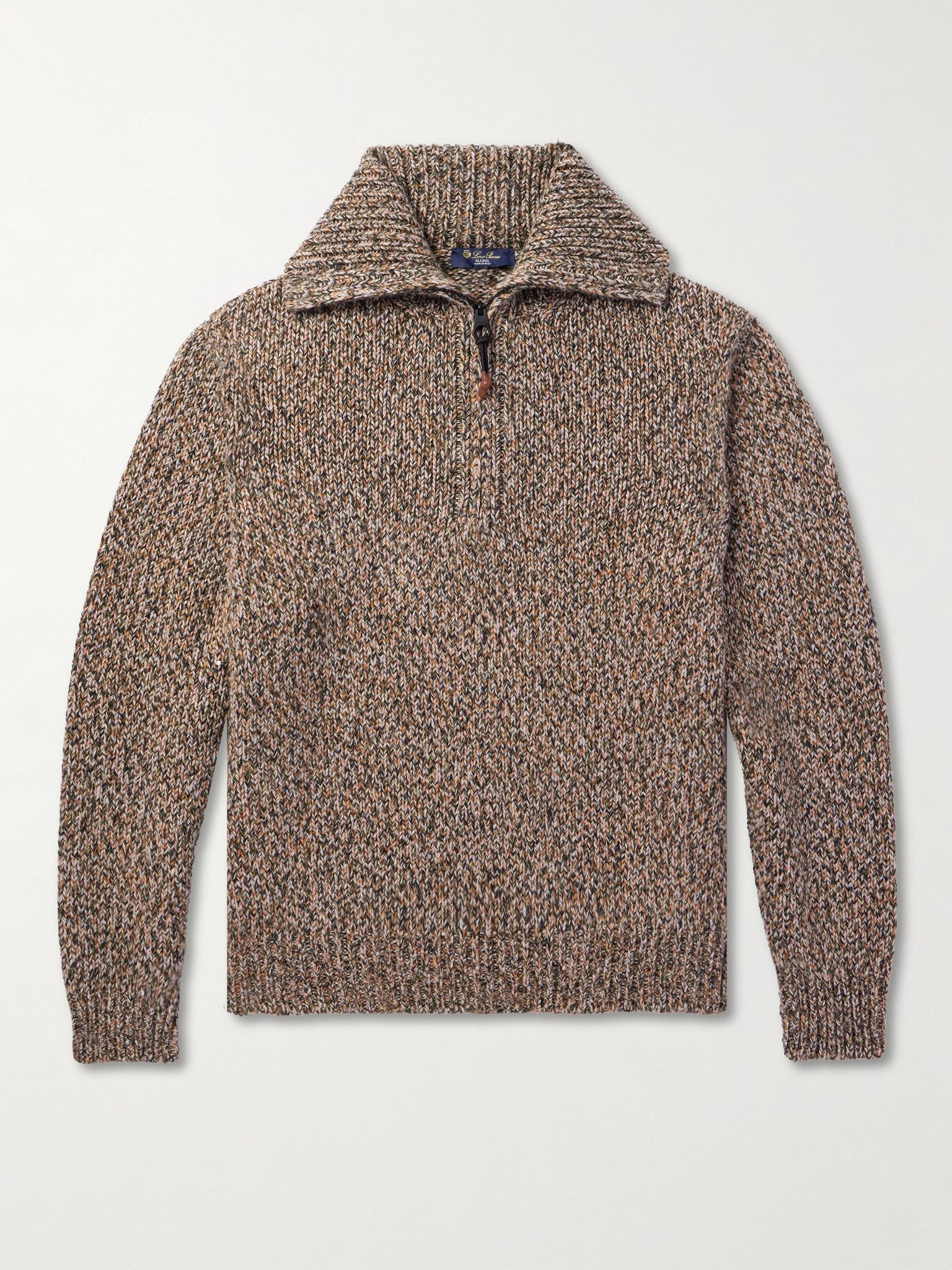 Cashmere Half-Zip Rollneck Sweater Neutral - 1