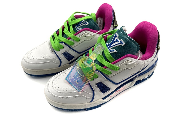LOUIS VUITTON Trainer Upcycling Sneakers 'White Blue' 1A9D75 - 3