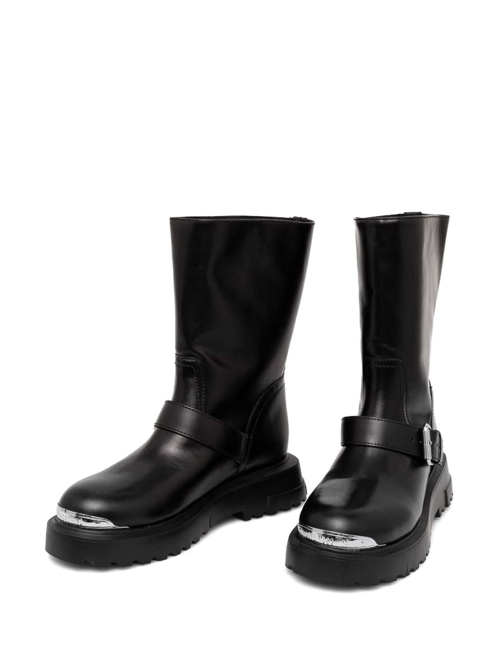 logo-engraved boots - 5