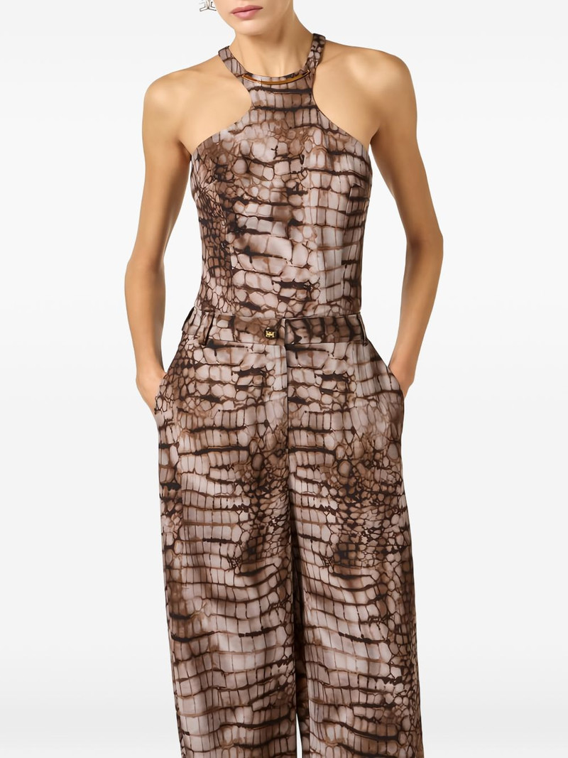 alligator-print racerback jumpsuit 4