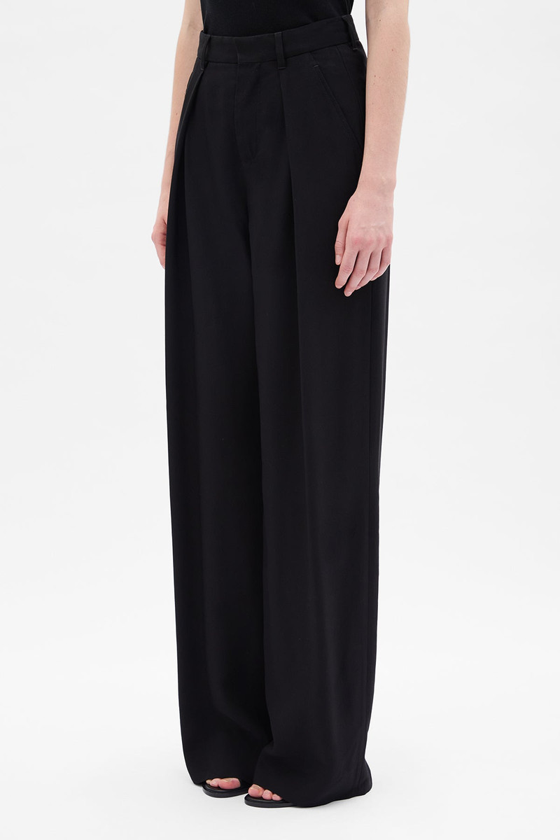Ann Demeulemeester Nouk Wide Leg Pleated Trousers outlook