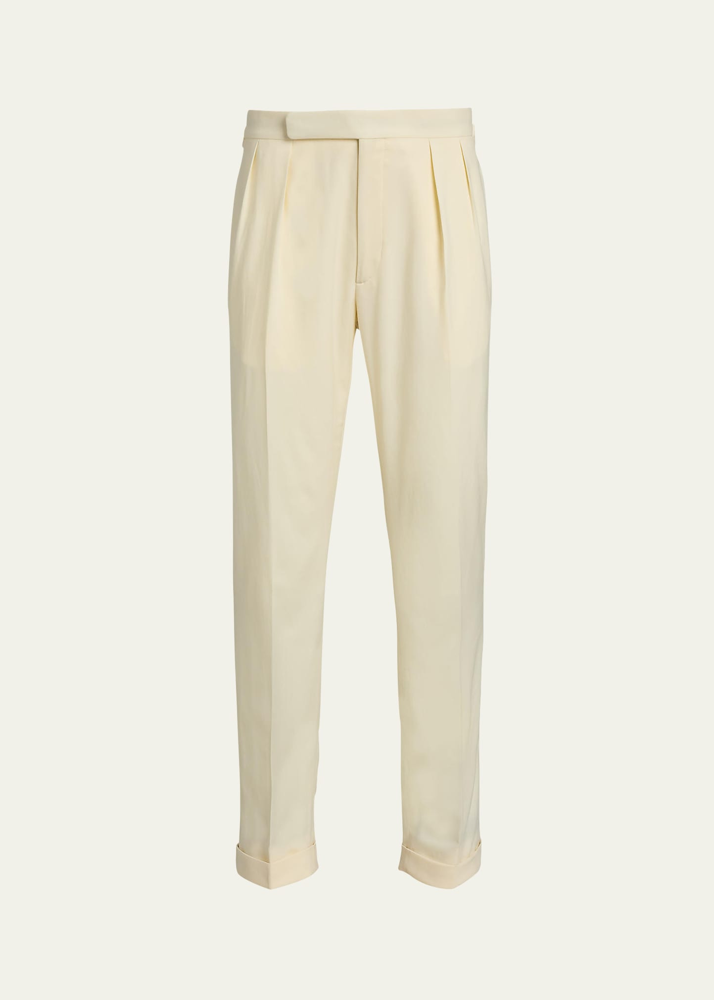 Men's Gregory Wool Double-Pleated Trousers - 1