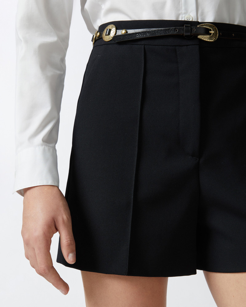 TAILORED WOOL TWILL SHORTS WITH CREASE DETAIL 5