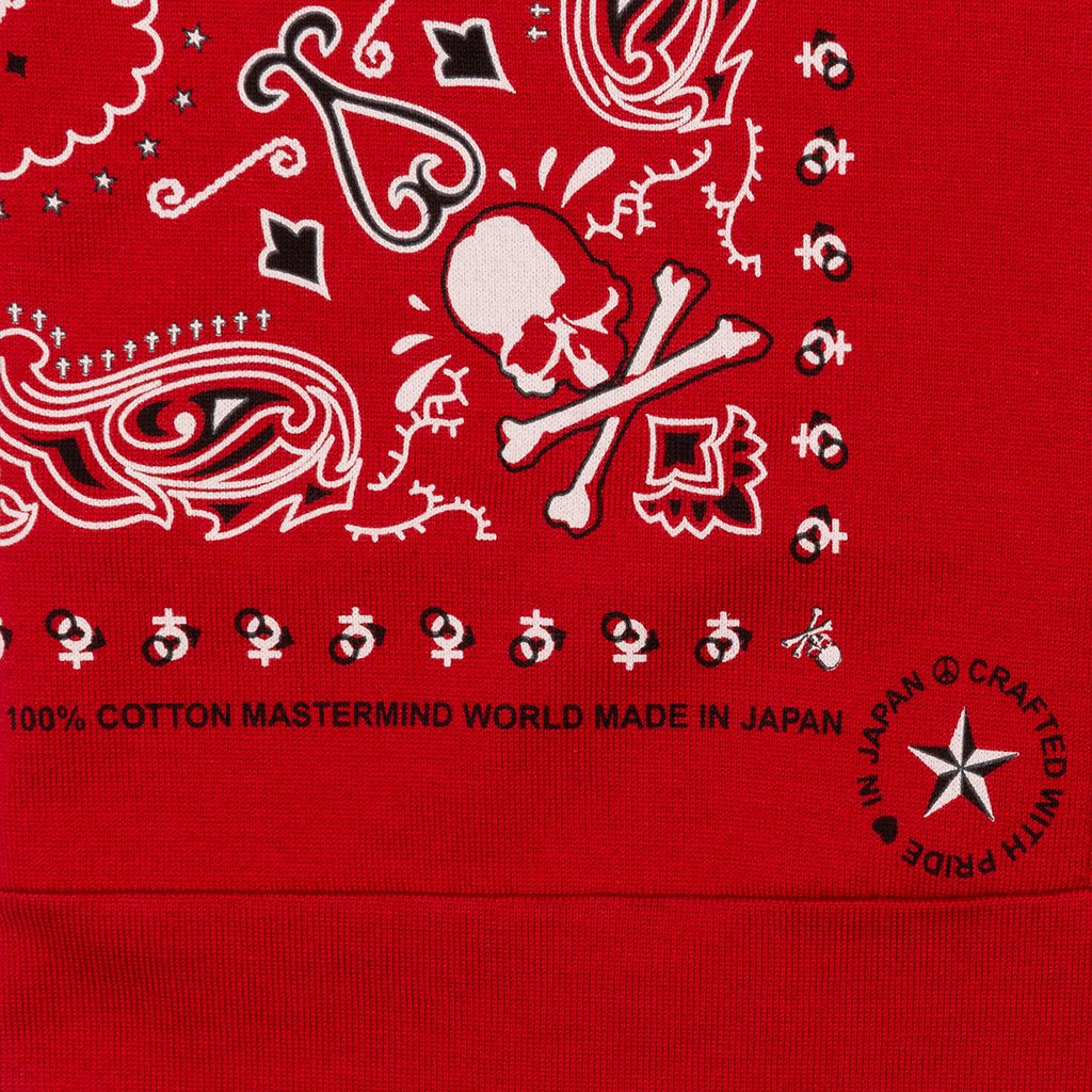 MASTERMIND WORLD BANDANA T-SHIRT - RED - 7