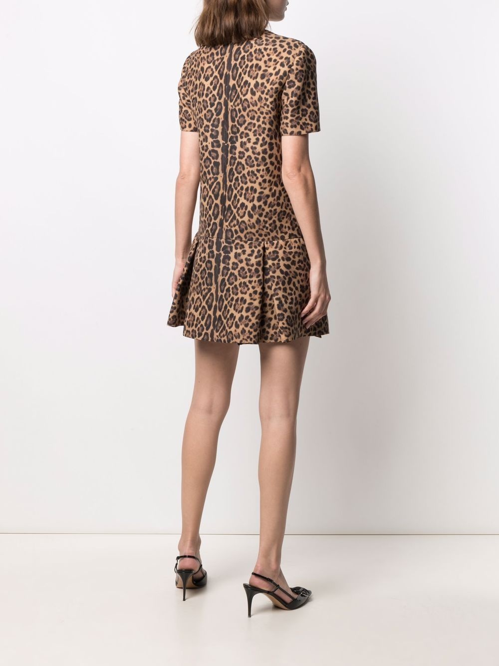 leopard print minidress - 4