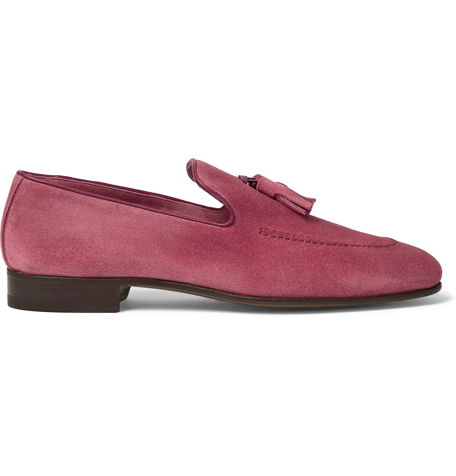 Chester Leather-Trimmed Suede Tasselled Loafers - 1