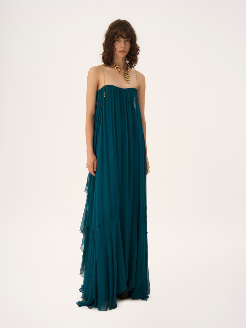 Chloé SLEEVELESS LONG DRESS IN SILK MOUSSELINE outlook
