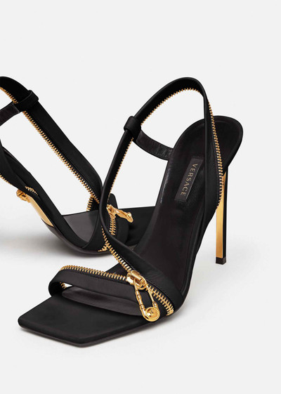 VERSACE Safety Pin Leather Sandals outlook